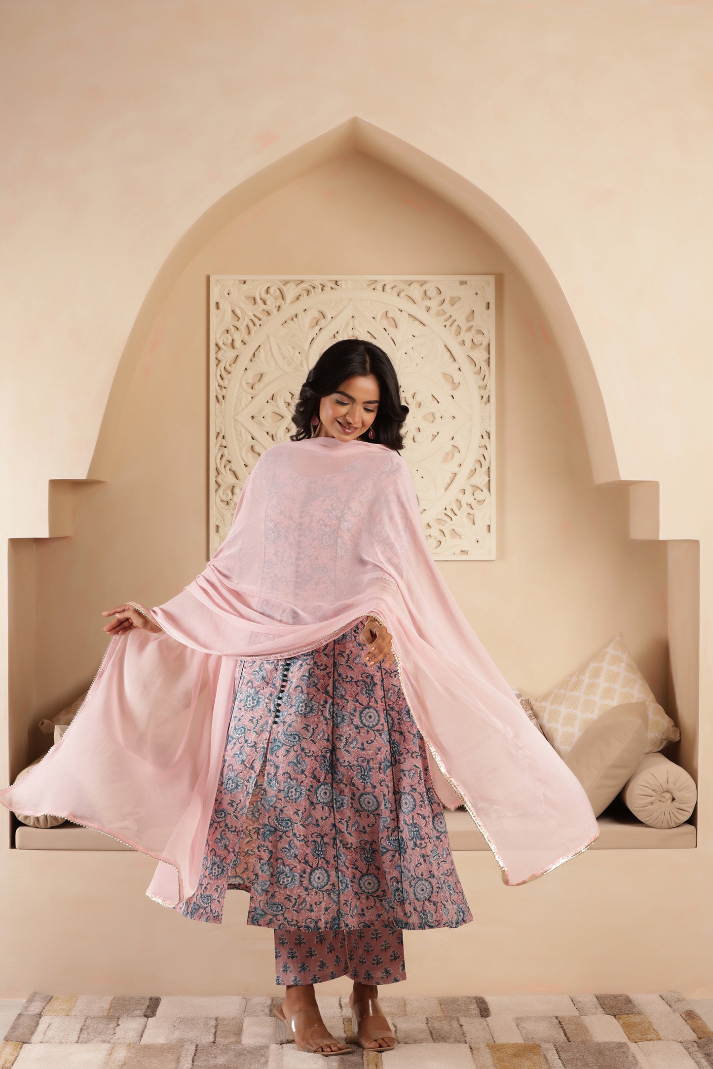 SANJH HANDBLOCK COTTON SUIT SET