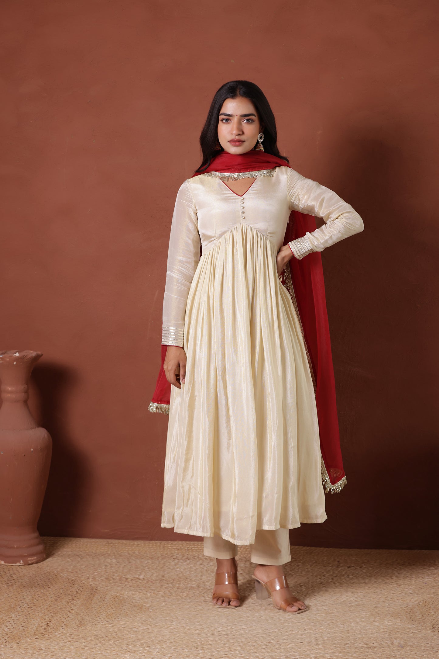 KARISHMA SHIMMER ANARKALI SUIT SET