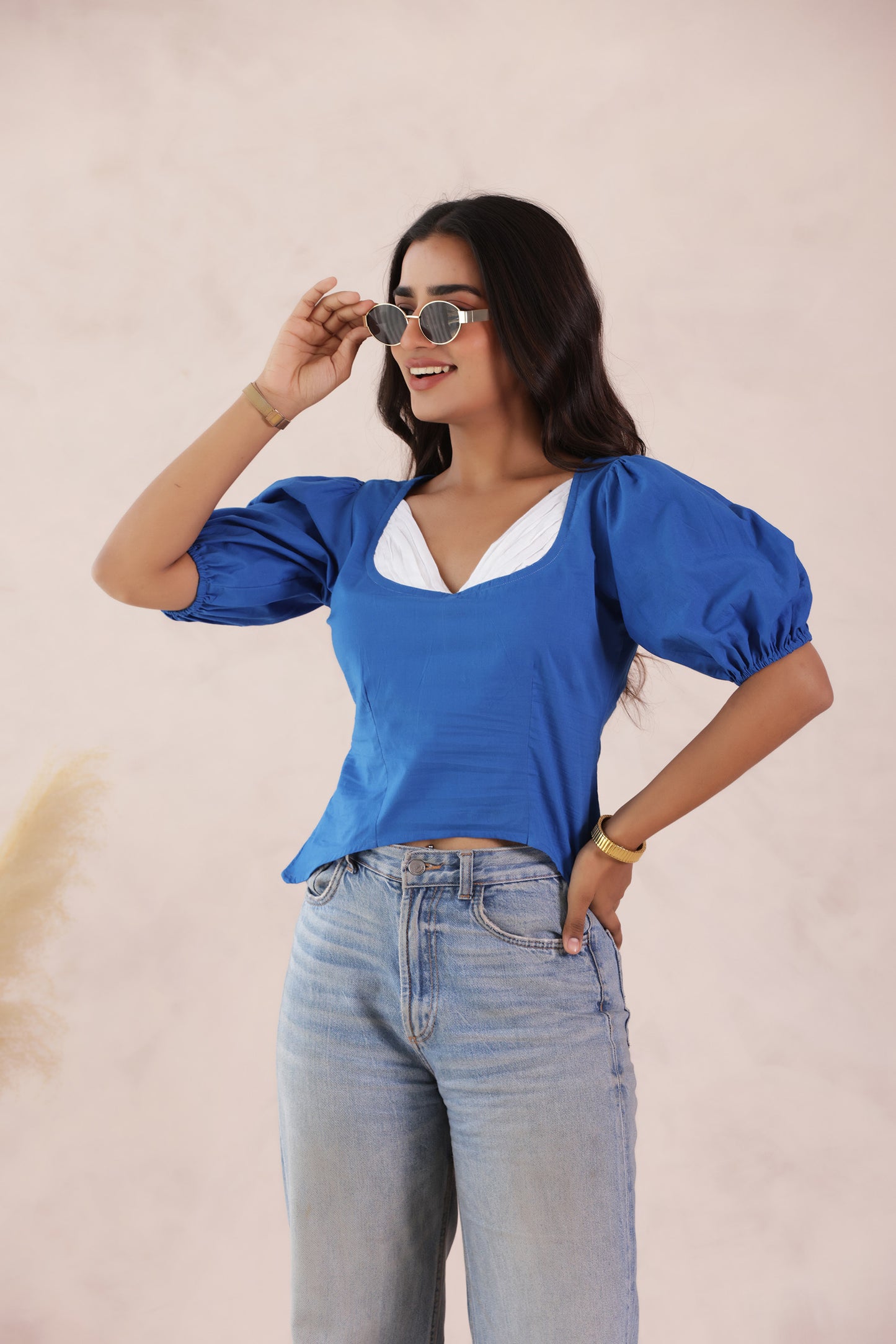 MARINE BLUE COTTON TOP