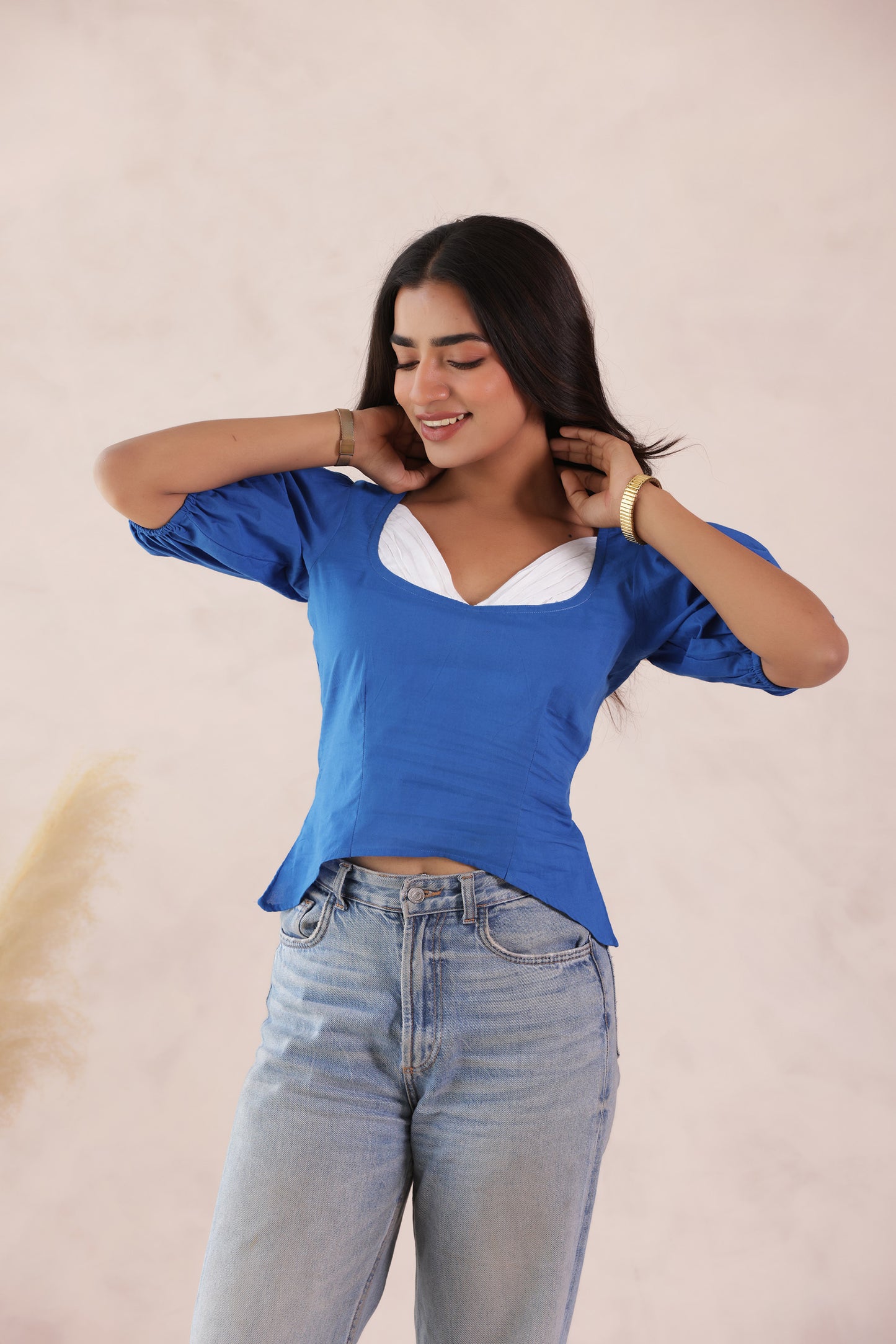 MARINE BLUE COTTON TOP
