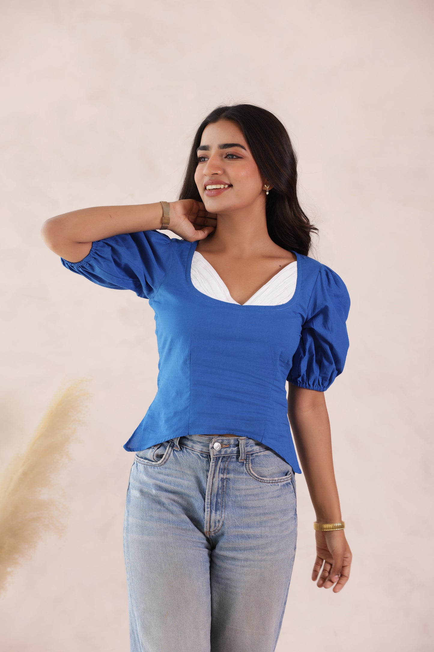 MARINE BLUE COTTON TOP