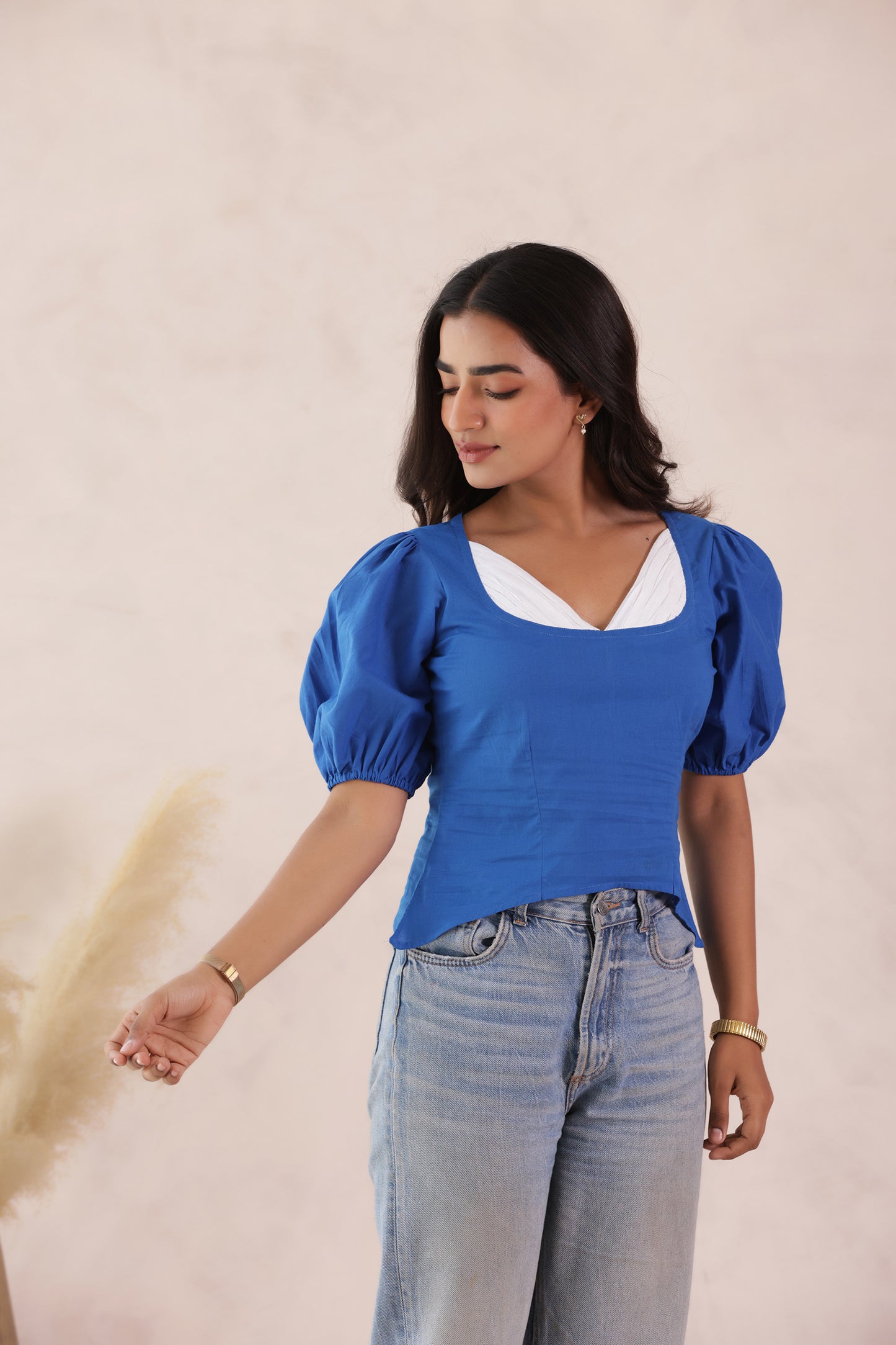 MARINE BLUE COTTON TOP