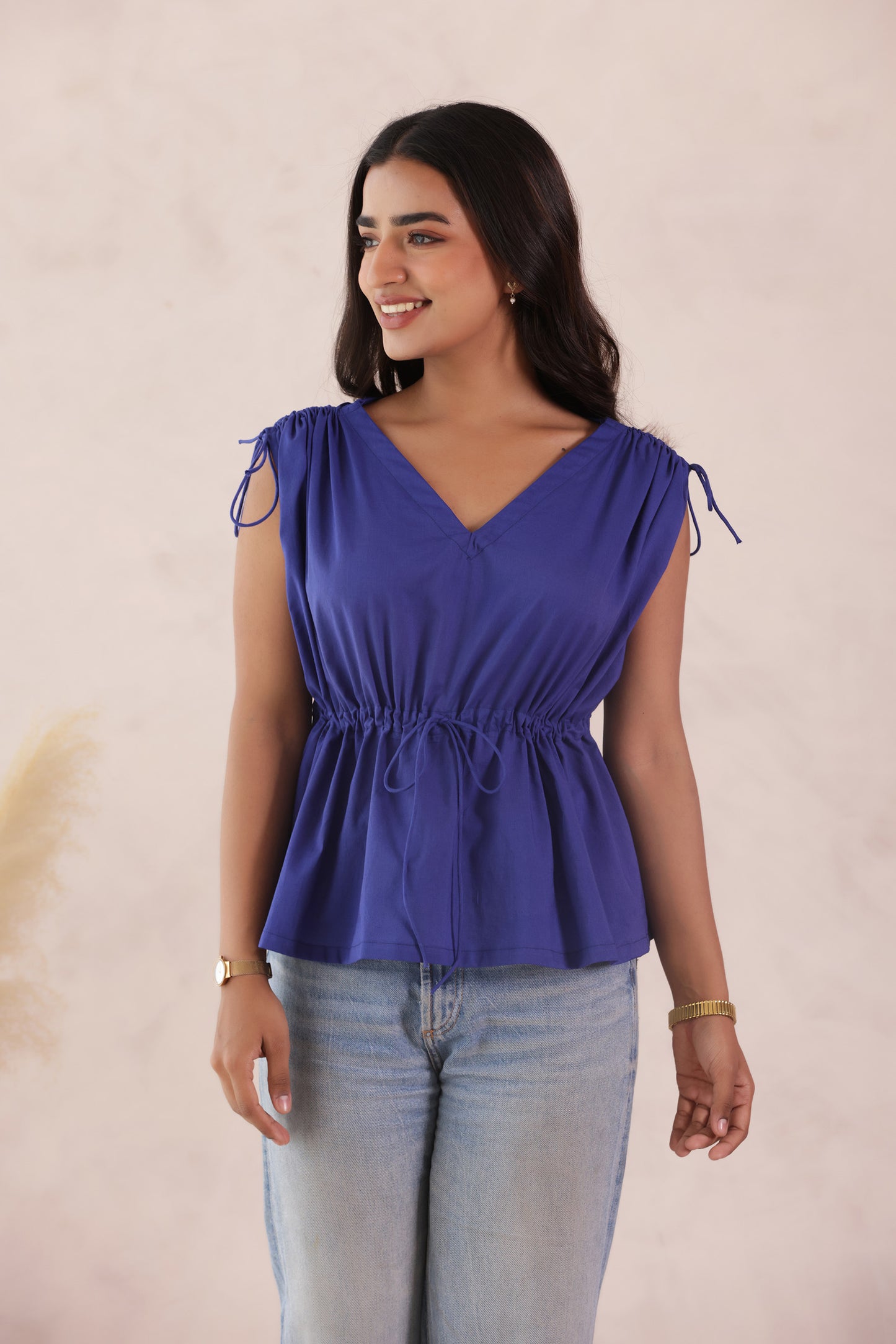 SAPPHIRE BLUE COTTON TOP
