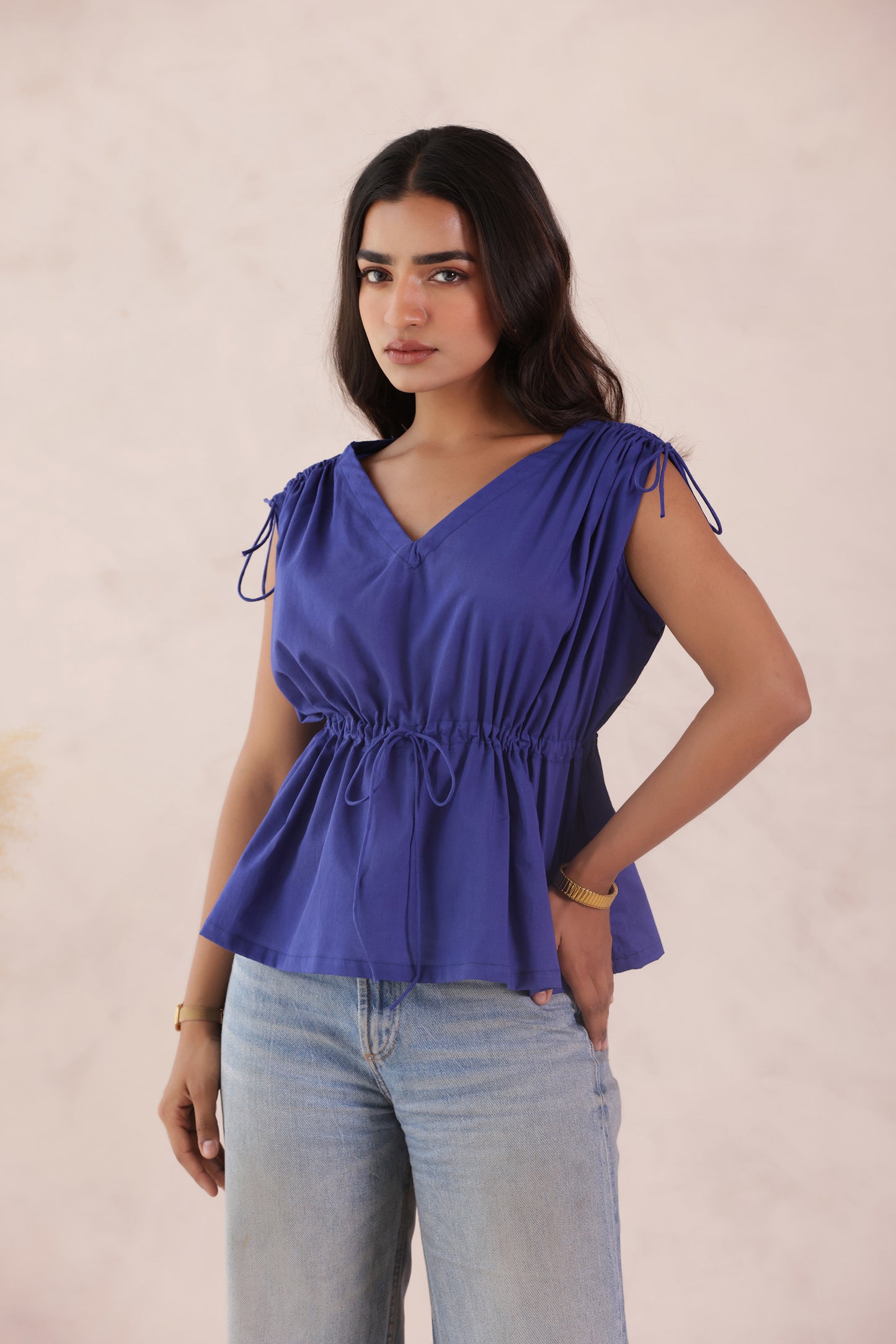 SAPPHIRE BLUE COTTON TOP