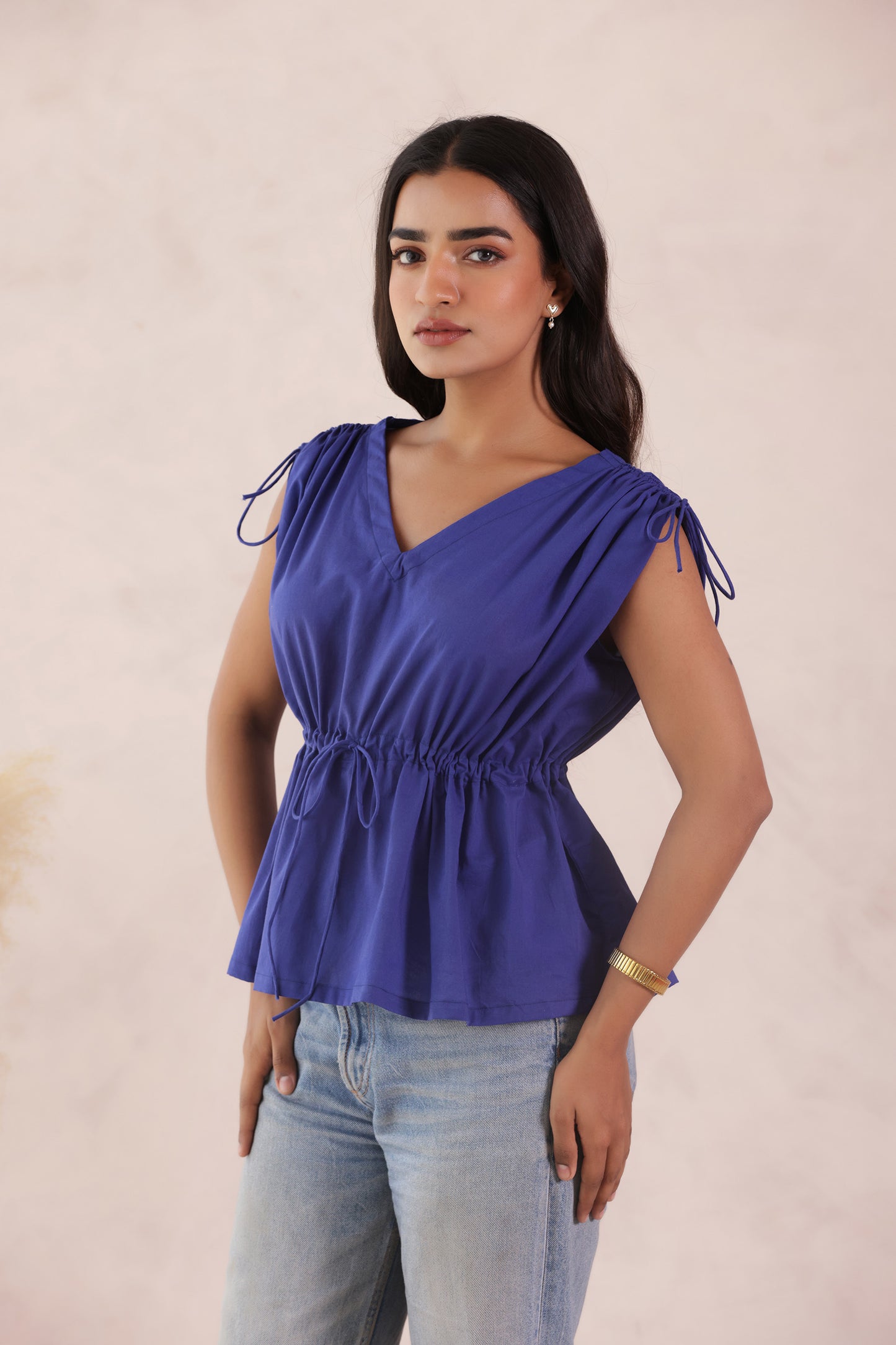 SAPPHIRE BLUE COTTON TOP