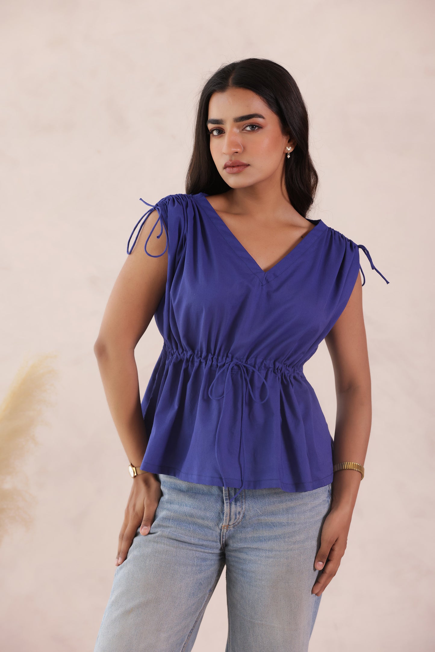 SAPPHIRE BLUE COTTON TOP