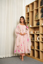 PEACHY BLUSH HANDPAINTED SUIT SET
