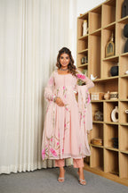 PEACHY BLUSH HANDPAINTED SUIT SET