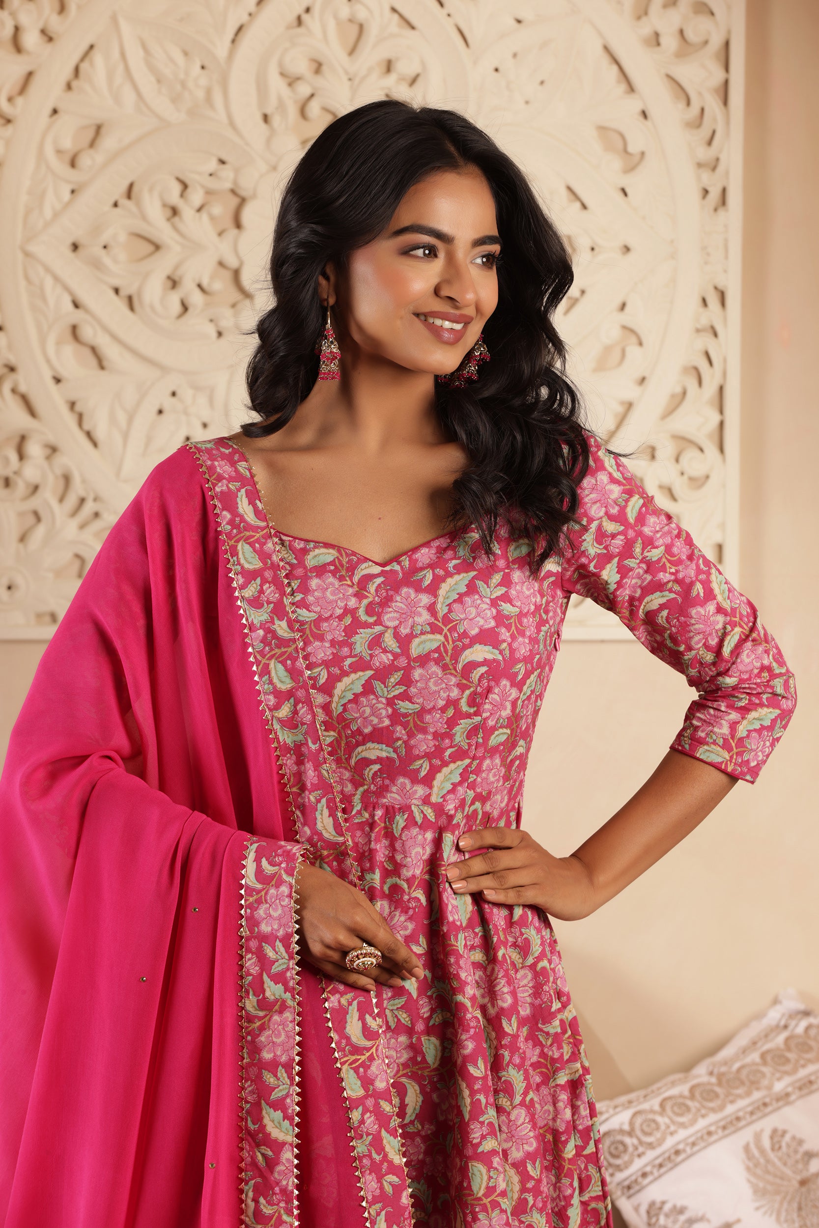 PINK PEARL COTTON SUIT SET