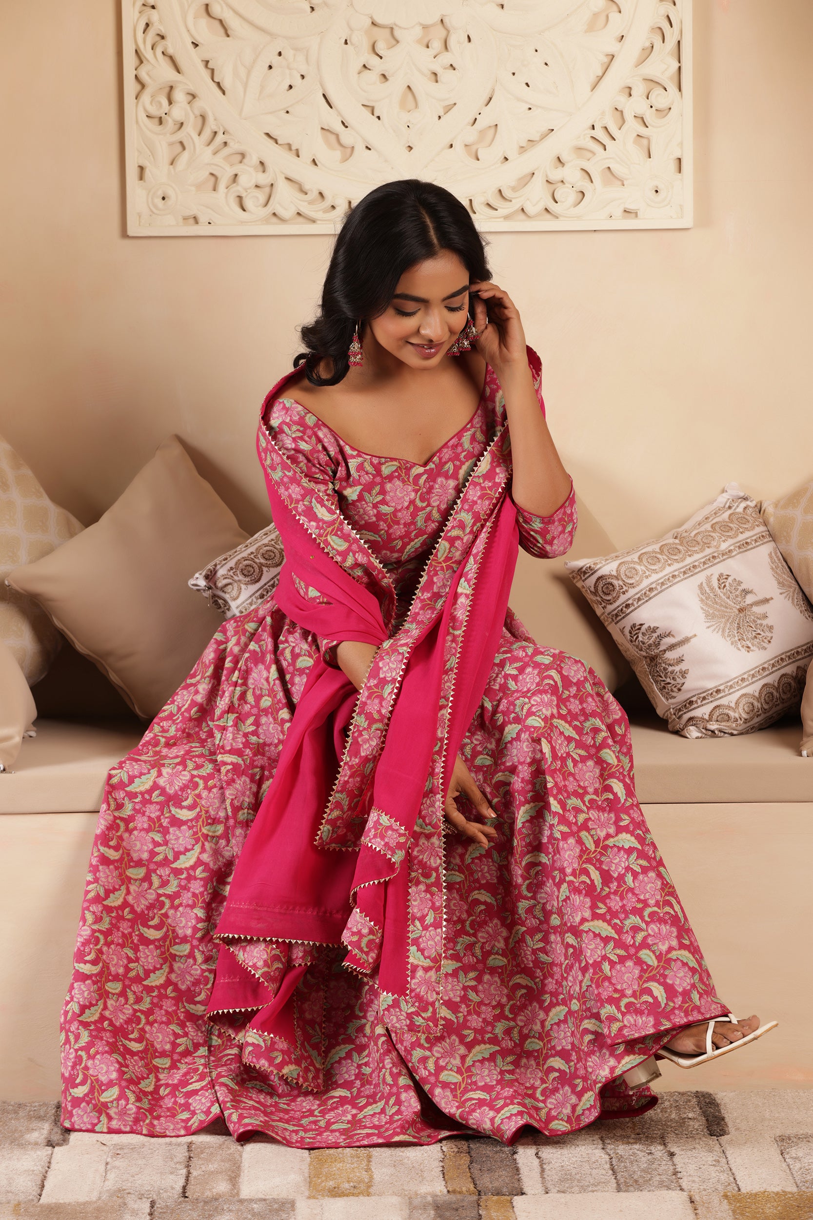 PINK PEARL COTTON SUIT SET