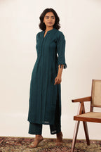 DEEP LAKE PINTUCK KURTI PANT SET