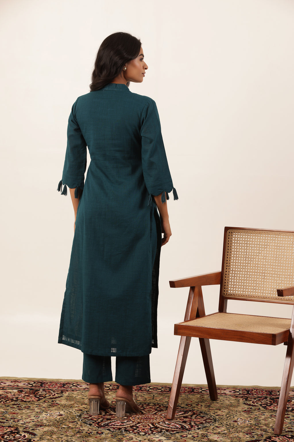 DEEP LAKE PINTUCK KURTI PANT SET