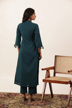 DEEP LAKE PINTUCK KURTI PANT SET