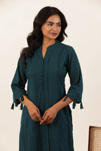 DEEP LAKE PINTUCK KURTI PANT SET