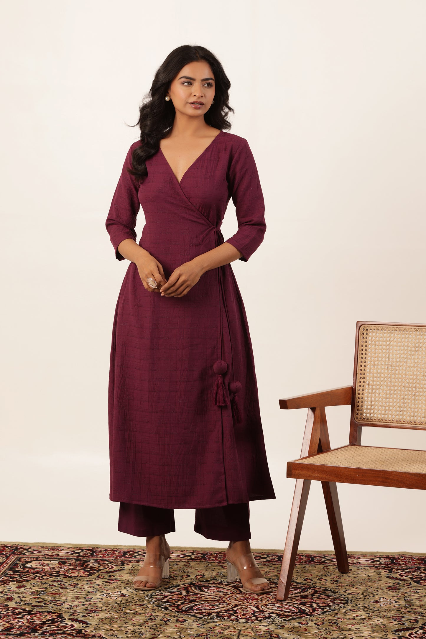 WINKLE ANGRAKHA KURTI PANT SET