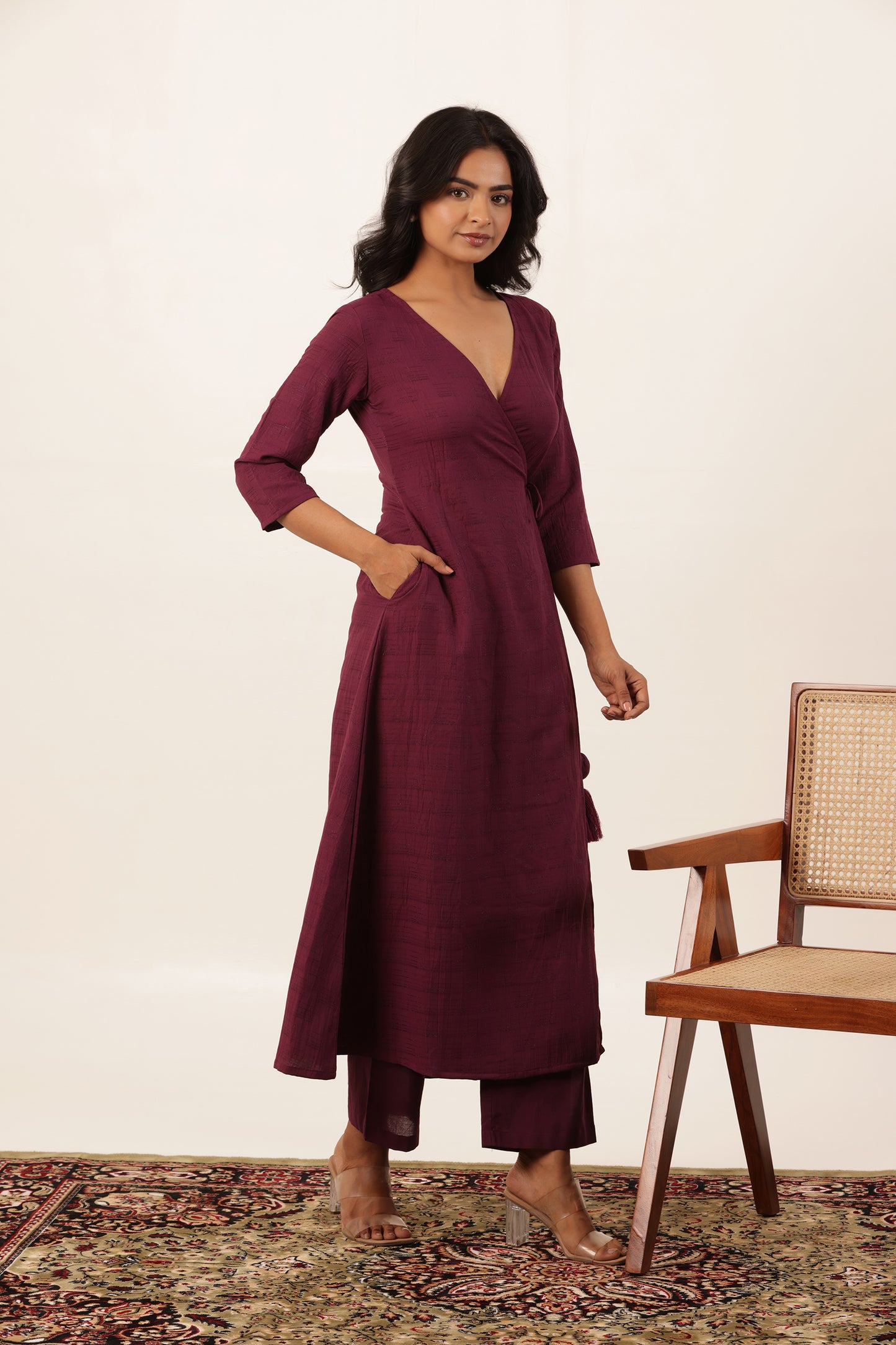 WINKLE ANGRAKHA KURTI PANT SET