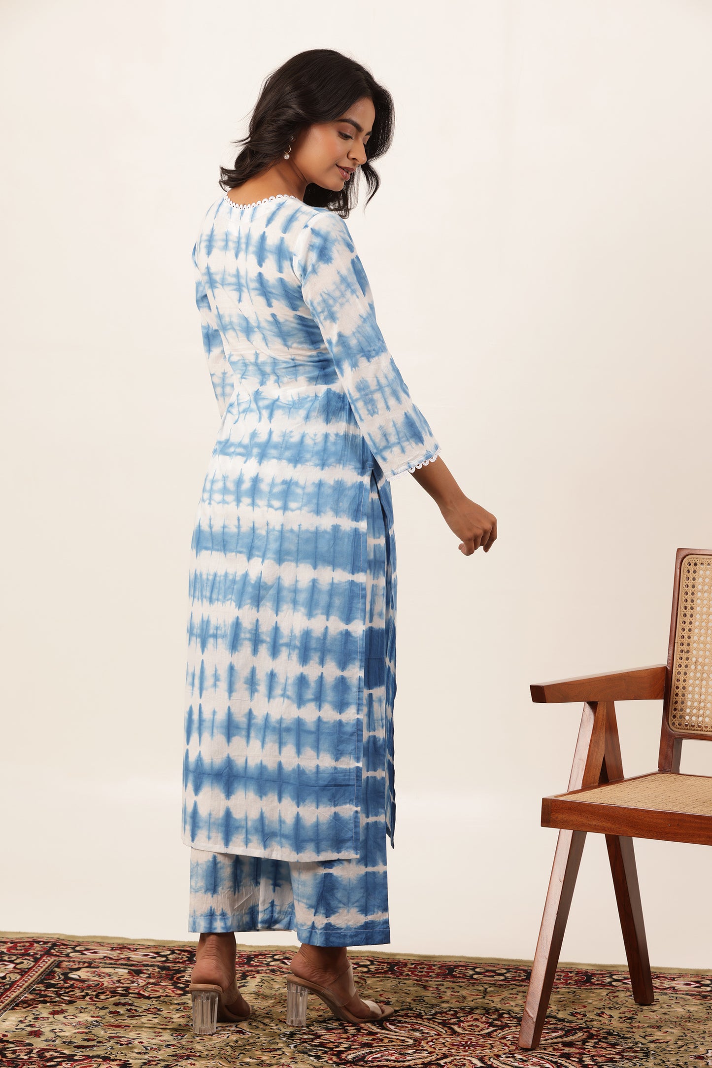 BLUE MOON SHIBORI KURTI PLAZZO SET