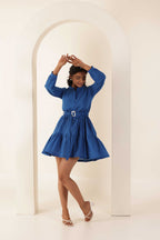 SKYLOFT COTTON SHORT TIERED DRESS