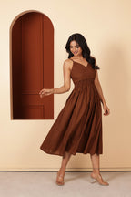 COCO BROWN COTTON DRESS