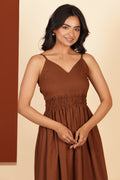 COCO BROWN COTTON DRESS