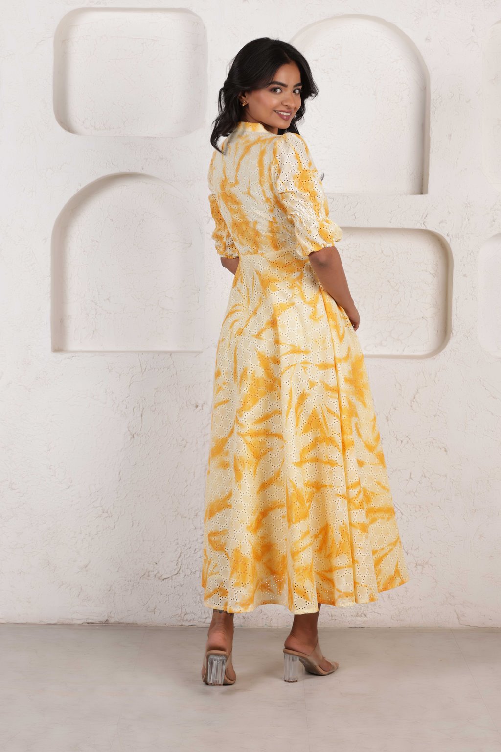 SUNSET SCHIFFLY DRESS