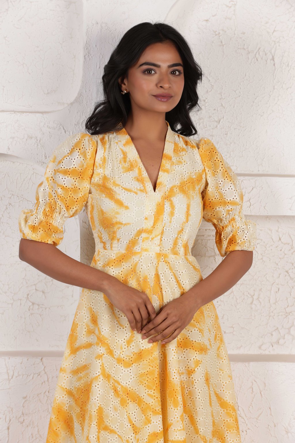 SUNSET SCHIFFLY DRESS