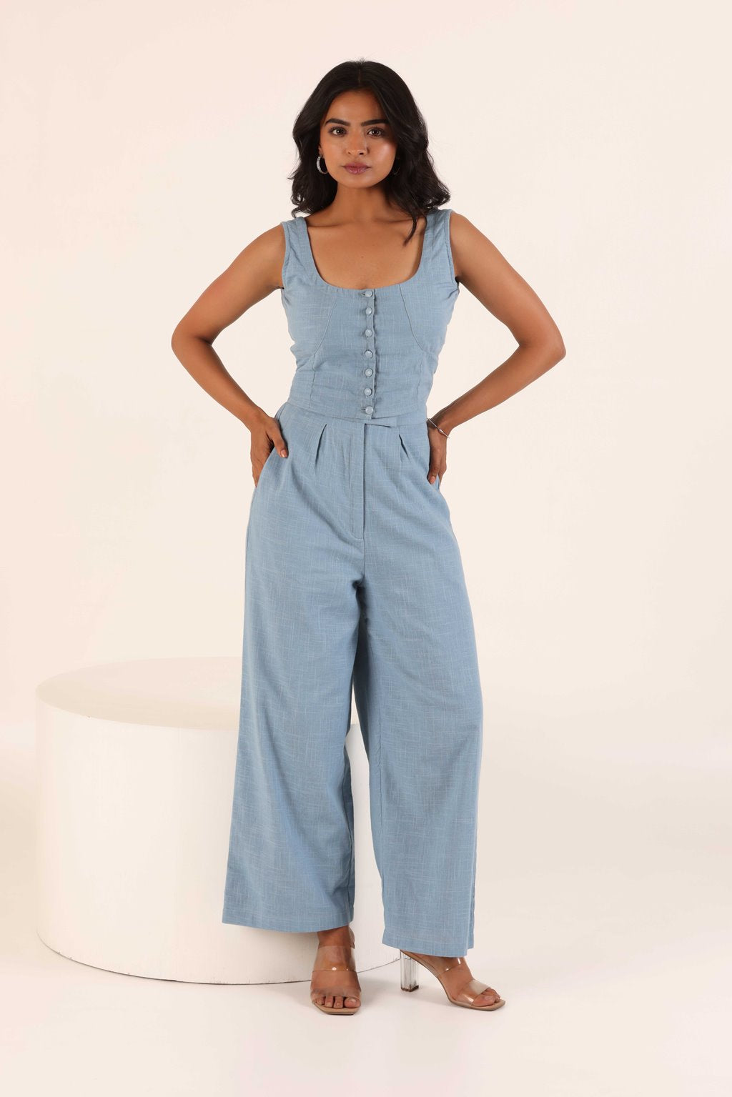 DENIM BLUE COORD SET