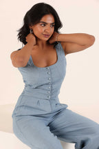 DENIM BLUE COORD SET