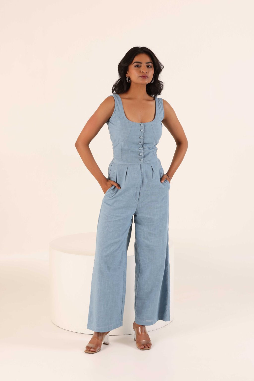 DENIM BLUE COORD SET