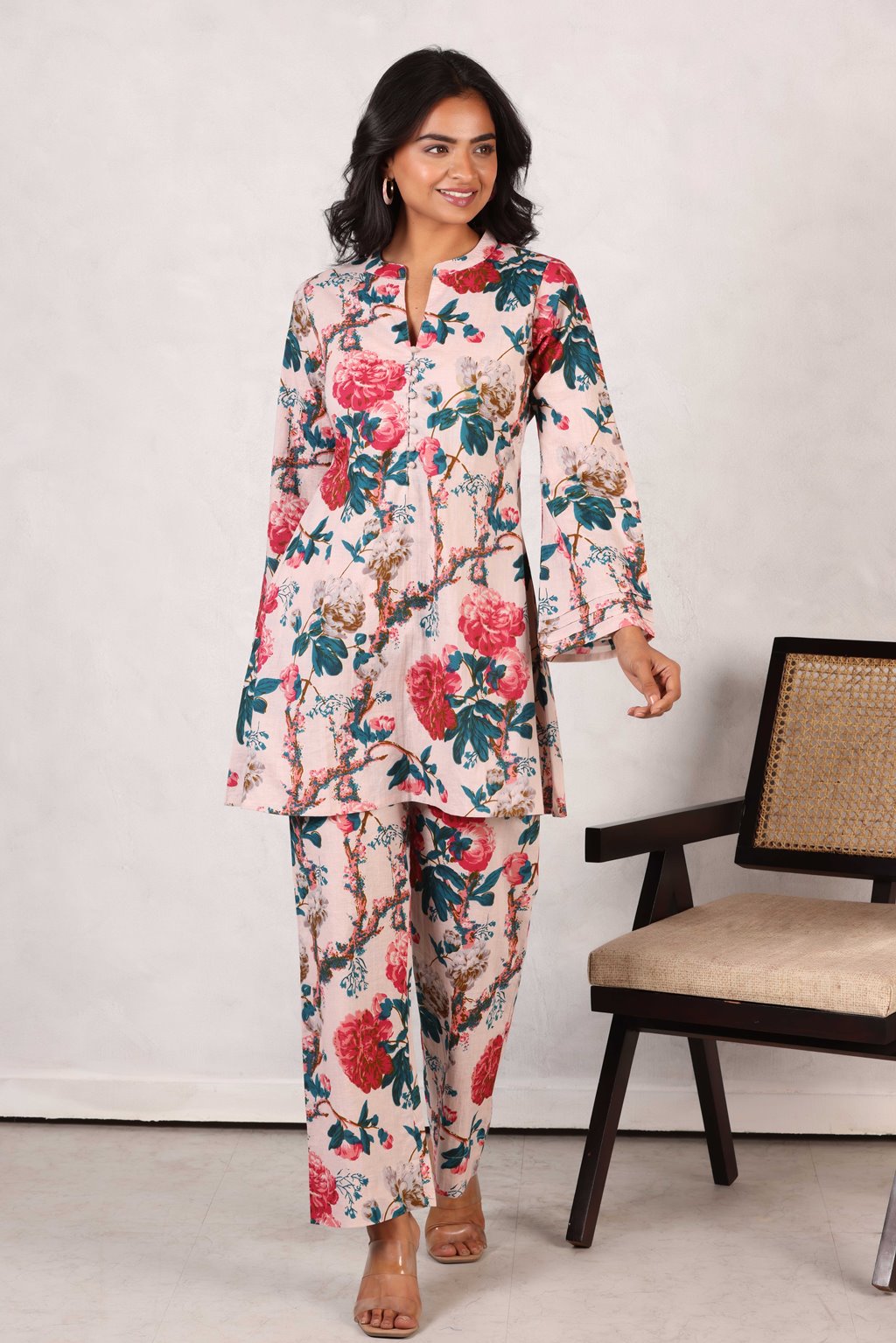 DREAMY PINK COTTON COORD SET