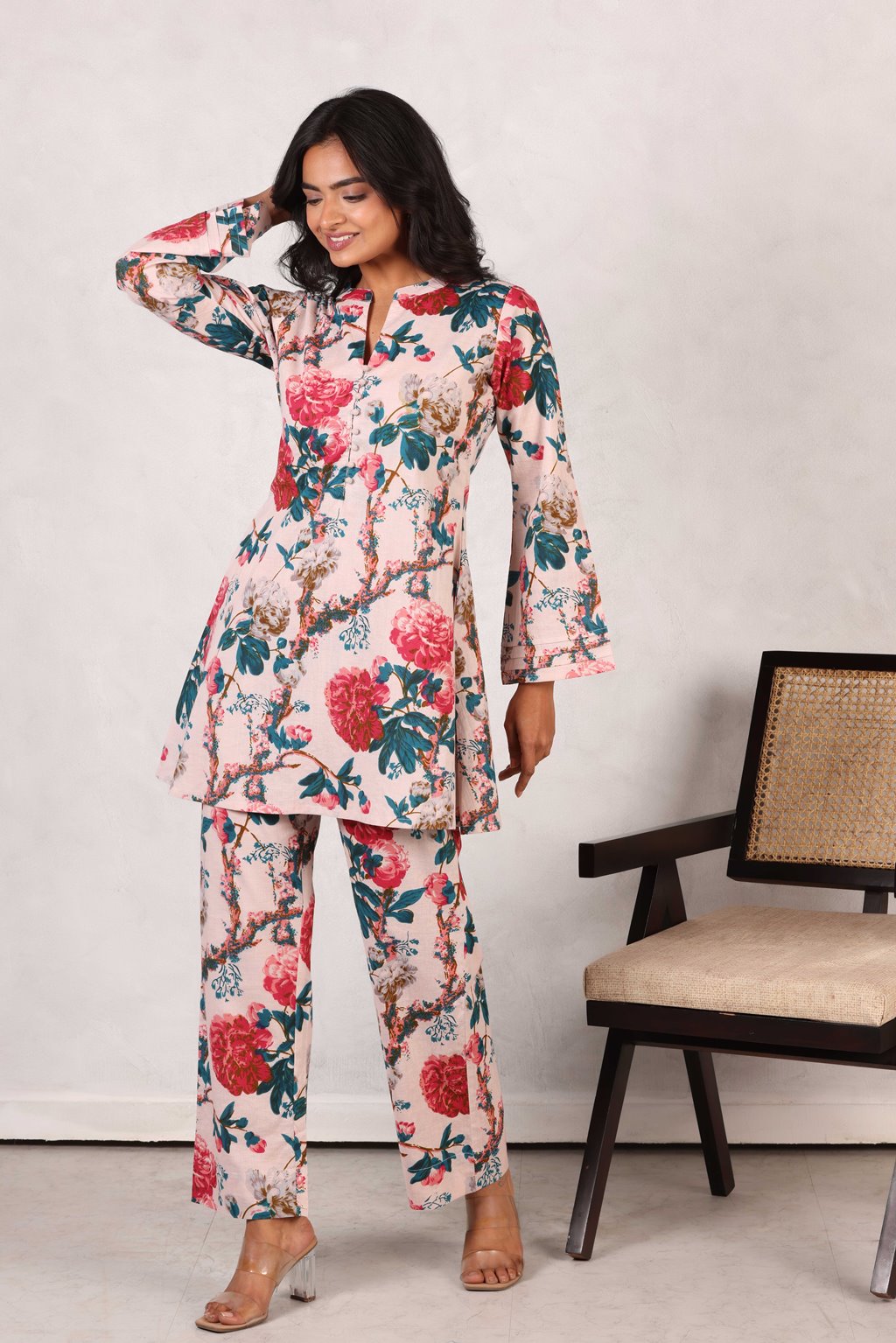 DREAMY PINK COTTON COORD SET