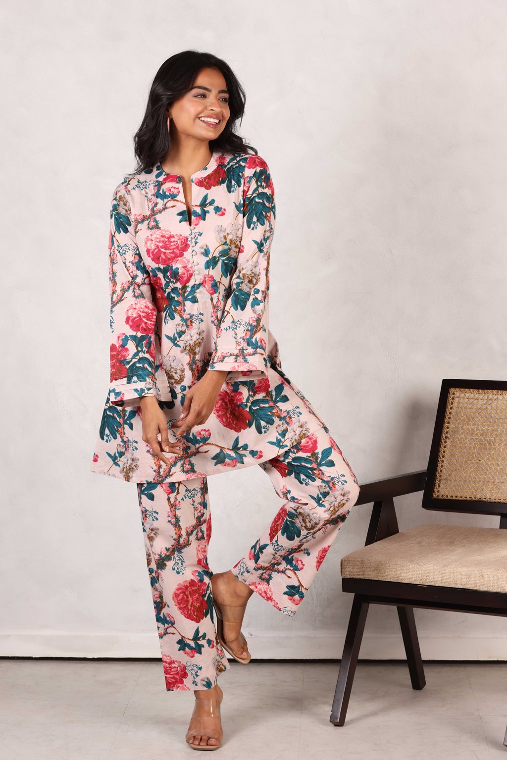 DREAMY PINK COTTON COORD SET