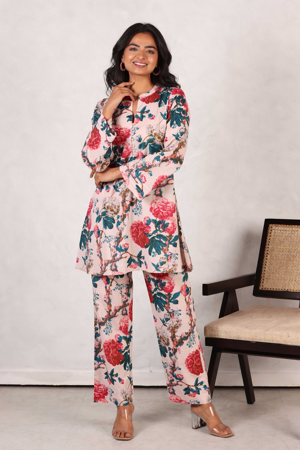 DREAMY PINK COTTON COORD SET