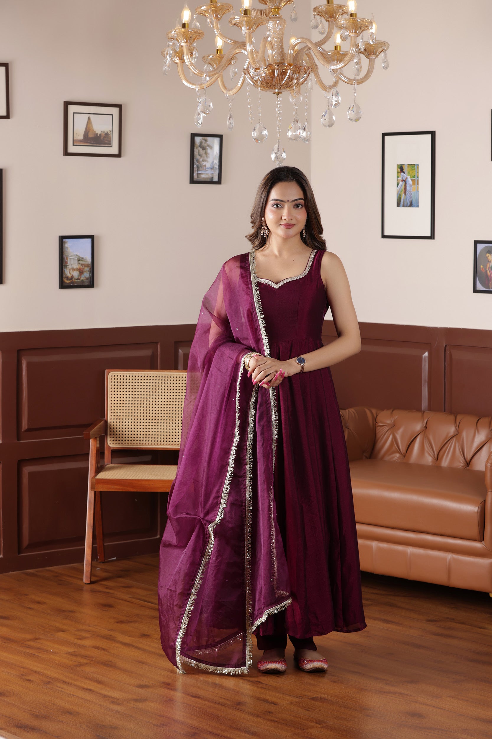 RUHAANI SILK ANARKALI SUIT SET