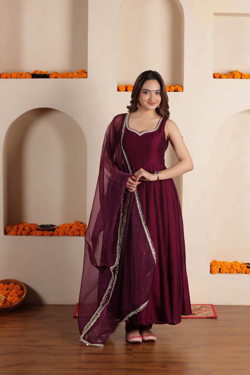 RUHAANI SILK ANARKALI SUIT SET