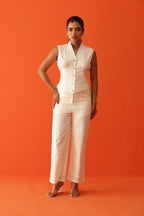IVORY LINEN COORD SET