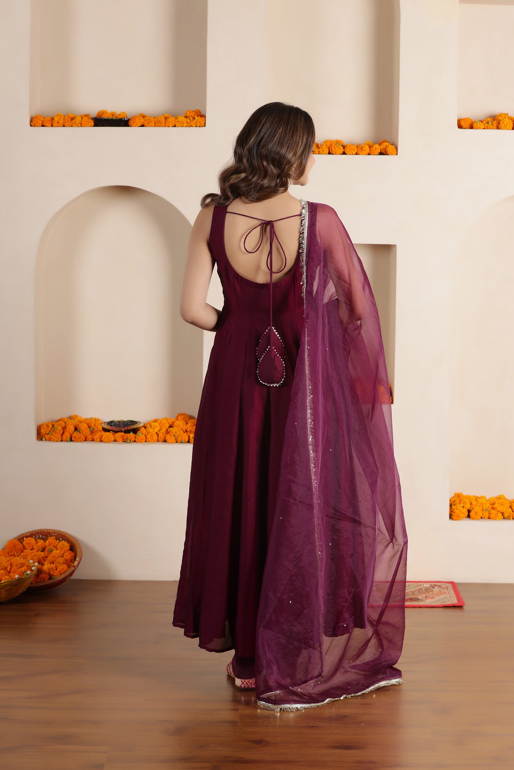 RUHAANI SILK ANARKALI SUIT SET