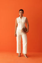 IVORY LINEN COORD SET