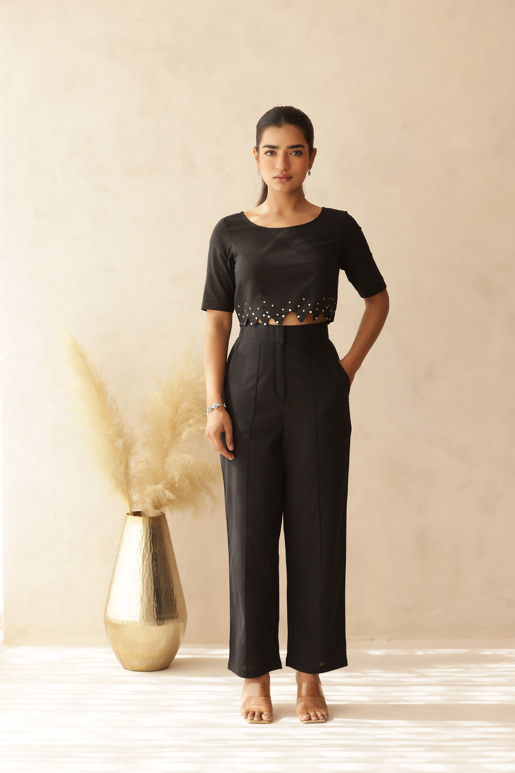 BLACK BEAUTY EMBELLISHED COORD SET