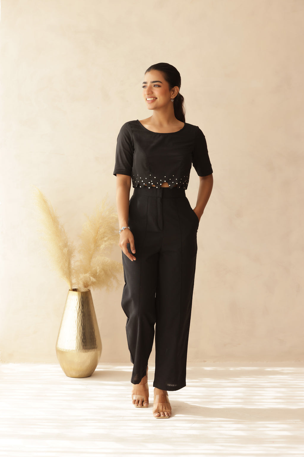 BLACK BEAUTY EMBELLISHED COORD SET