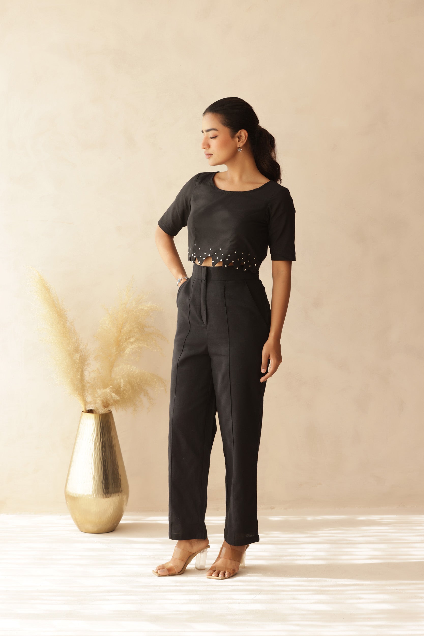 BLACK BEAUTY EMBELLISHED COORD SET