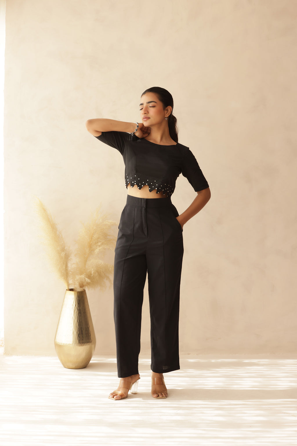 BLACK BEAUTY EMBELLISHED COORD SET