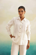 WHITE LINEN COORD SET