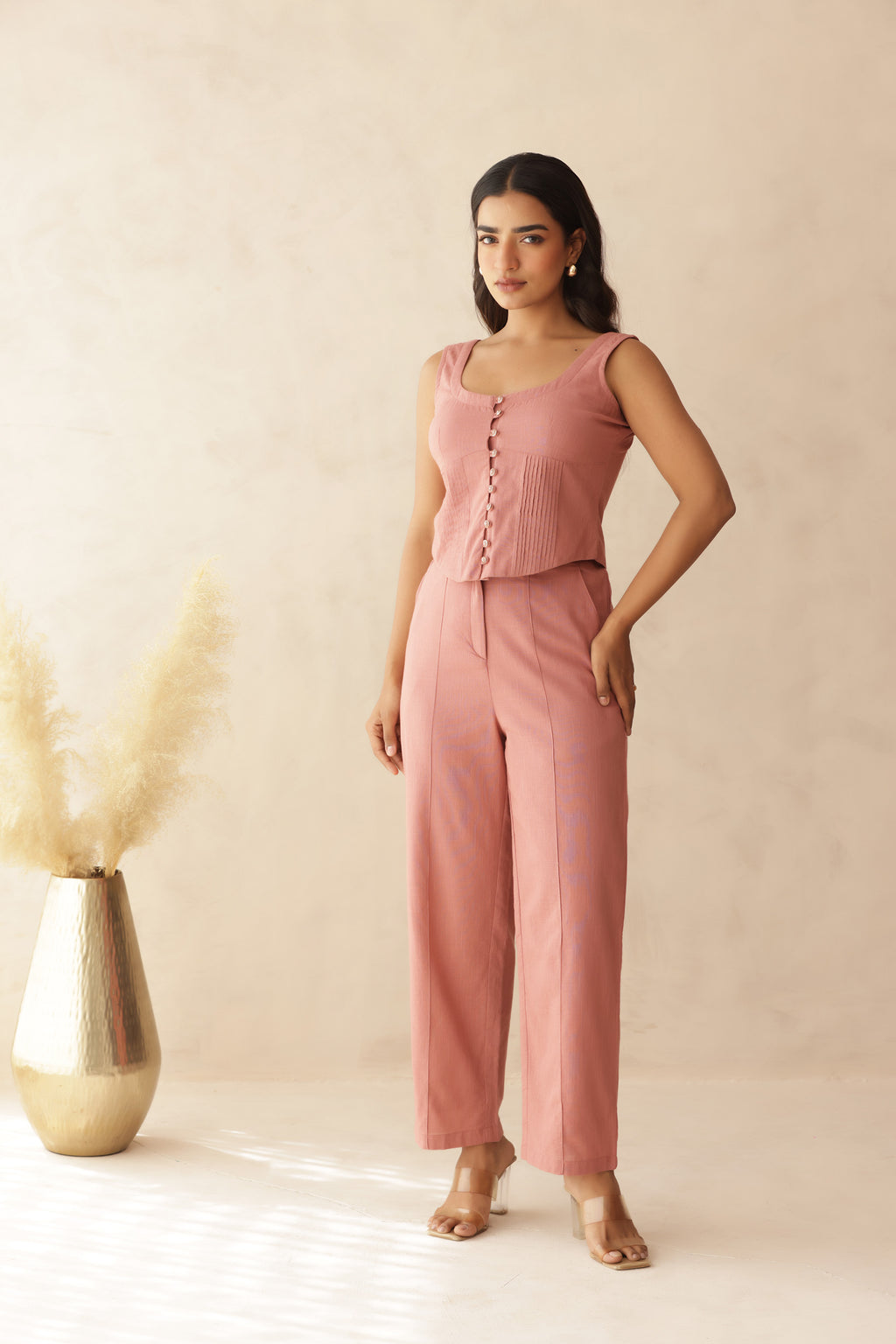 SUGARCANE LINEN COORD SET