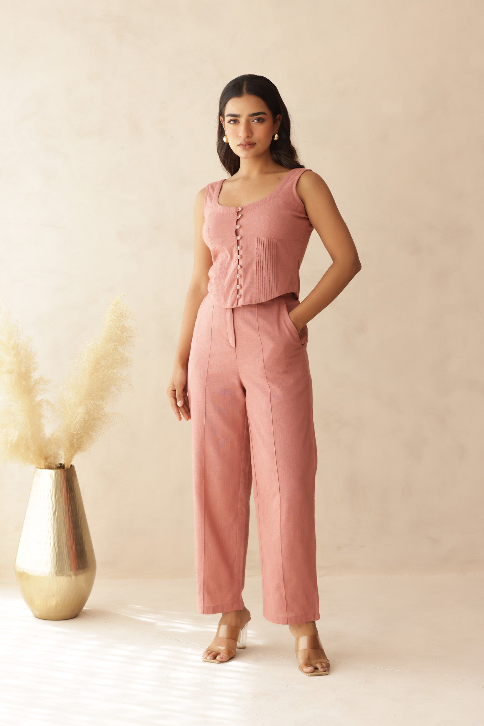 SUGARCANE LINEN COORD SET