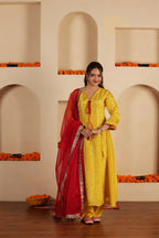 RASHA SILK KALIDAR SUIT SET