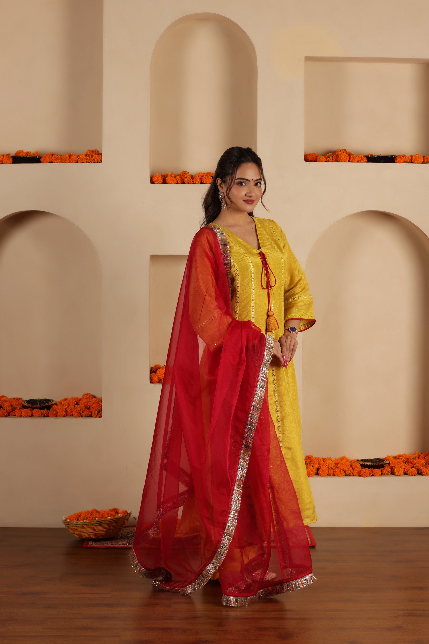 RASHA SILK KALIDAR SUIT SET