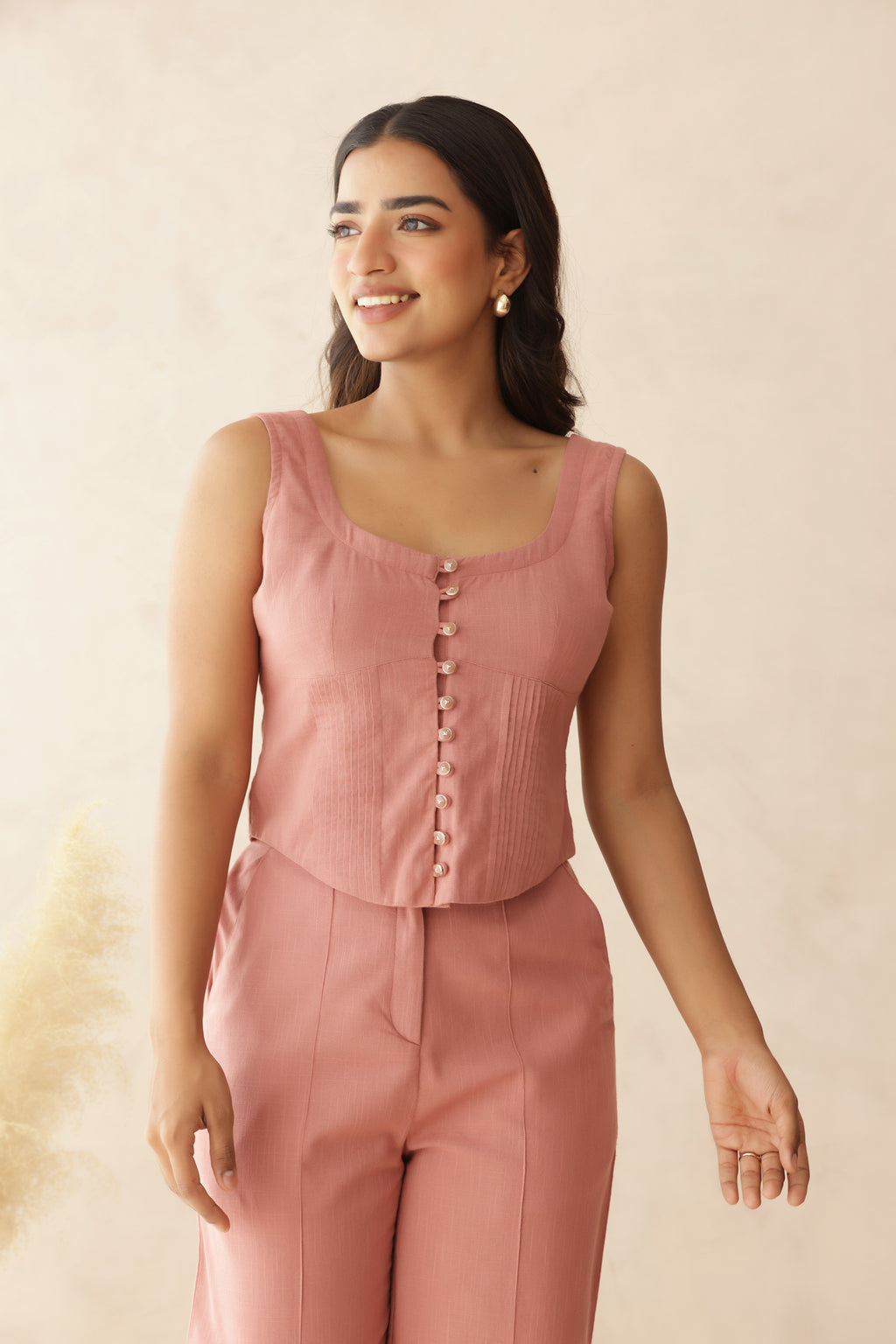 SUGARCANE LINEN COORD SET