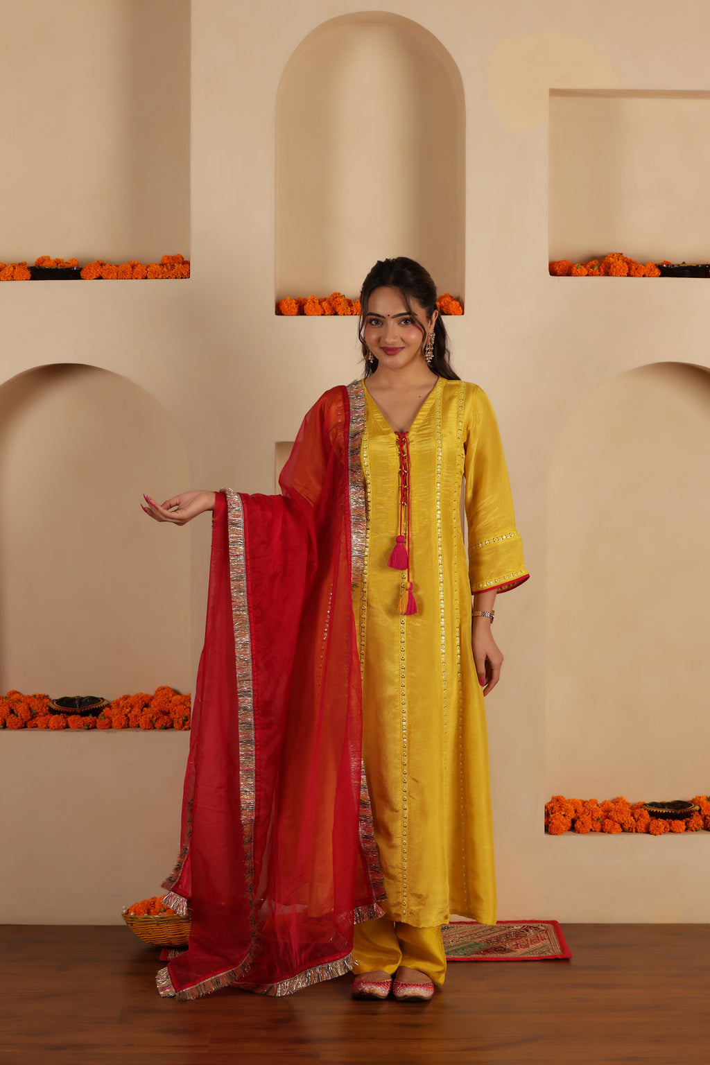 RASHA SILK KALIDAR SUIT SET