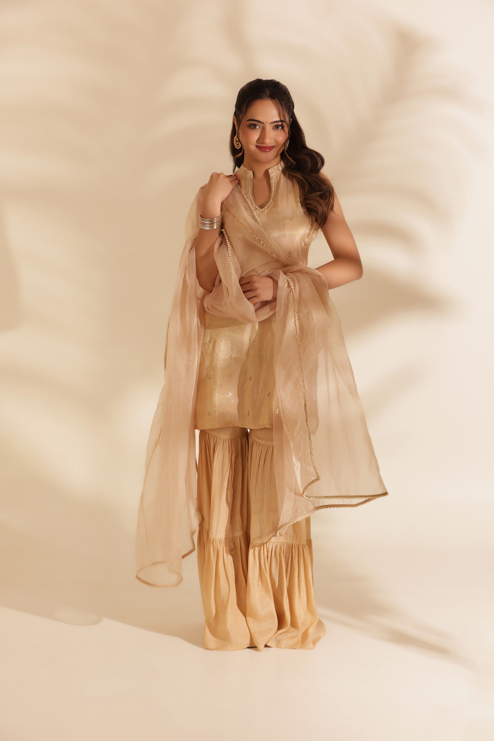 NOOR EMBROIDERED SILK SHARARA SET